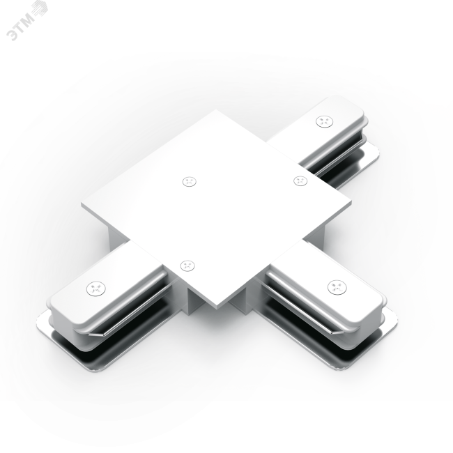 Коннектор однофазный для встраиваемых трековых шинопроводов (T) белый Track Gauss