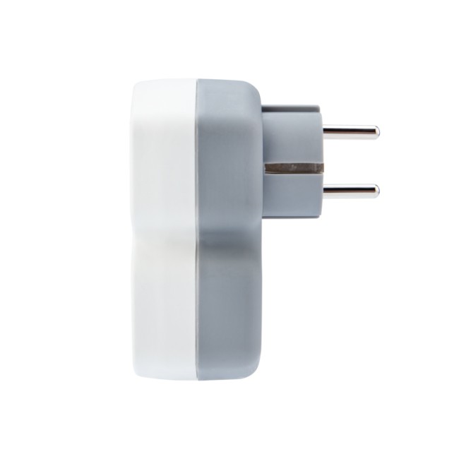 Двойник электрический 16 А с заземлением и защитными шторками, белый REXANT 