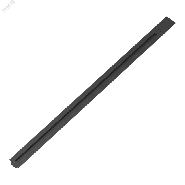 Шинопровод однофазный встраиваемый 1 м черный (с адаптером питания и заглушкой) Track Gauss