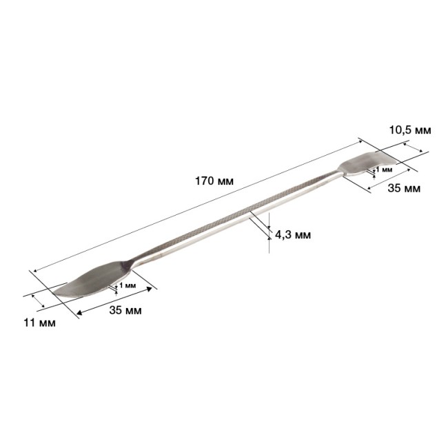 Спуджер металлический широкий (лопатка двухсторонняя) 170мм REXANT Спуджер металлический широкий (лопатка двухсторонняя) 170мм REXANT