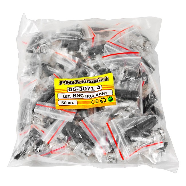 Разъем BNC штекер под винт с колпачком PROconnect Разъем BNC штекер под винт с колпачком PROconnect