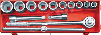 Набор вороток (трещотка) 3/4'' + головки 22-50 мм, 14 шт