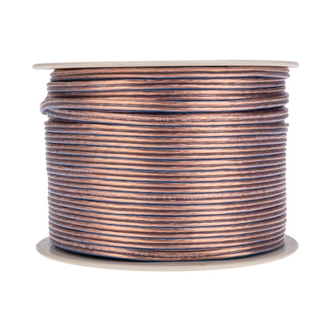 Кабель акустический 2х1,00мм², прозрачный BLUELINE, 100м PROconnect