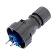 Вилка прямая влагозащищенная 2P+РE, 16 А, IP68 REXANT