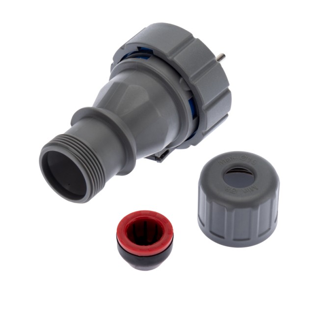 Вилка прямая влагозащищенная 2P+РE, 16 А, IP68 REXANT Вилка прямая влагозащищенная 2P+РE, 16 А, IP68 REXANT