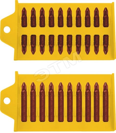 Биты односторонние сталь S2, РZ 2 х 25 мм 2 шт