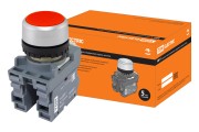 Кнопка MP1-20R в сборе d22мм 1з+1р красная TDM Кнопка MP1-20R в сборе d22мм 1з+1р красная TDM