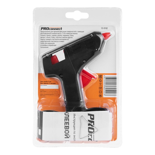 Пистолет клеевой, 15Вт, Ø7мм, блистер PROconnect Пистолет клеевой, 15Вт, Ø7мм, блистер PROconnect