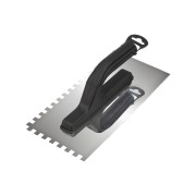 Гладилка нержавеющая 130х270 мм, зуб 8х8 мм, пластиковая ручка REXANT Гладилка нержавеющая 130х270 мм, зуб 8х8 мм, пластиковая ручка REXANT