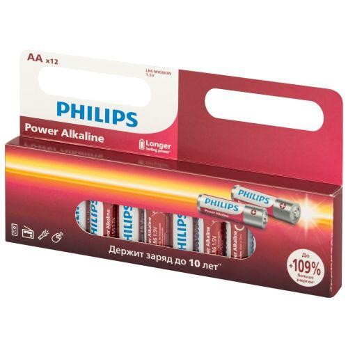 Элемент питания алкалиновый AA/LR6 1.5В Power (блист. 12шт) Philips Б0064661 Элемент питания алкалиновый AA/LR6 1.5В Power (блист. 12шт) Philips Б0064661