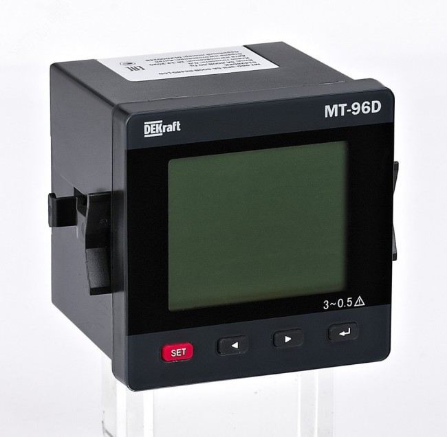 Мультиметр цифровой 96х96мм трехфазный, вход 100В 5А, RS485, LCD-дисплей МТ-96D
