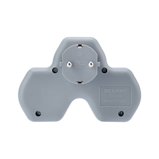 Двойник электрический 16 А с заземлением и защитными шторками + 2 USB порта, 2,4 А, белый REXANT 