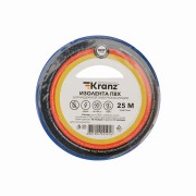 Изолента ПВХ 0,13х19 мм, 25 м, синяя KRANZ Изолента ПВХ 0,13х19 мм, 25 м, синяя KRANZ