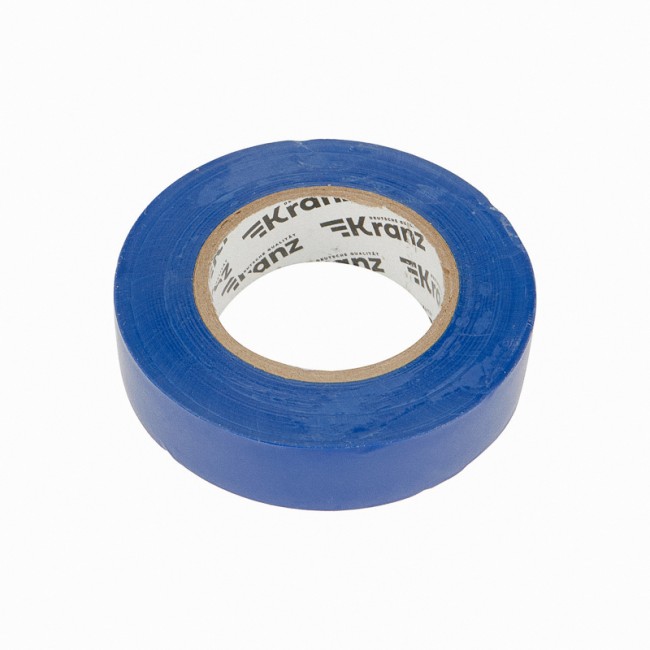 Изолента ПВХ 0,13х19 мм, 25 м, синяя KRANZ
