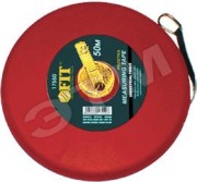 Рулетка, фибергласовая лента, красный пластиковый корпус 50 м