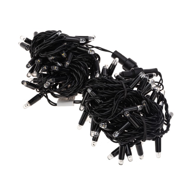 Гирлянда Нить 10м, постоянное свечение, черный ПВХ, 230В, цвет Белый (нужен шнур питания 303-500)