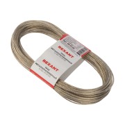 Трос стальной в ПВХ оплетке d=2,0 мм, прозрачный (моток 20 м)  REXANT