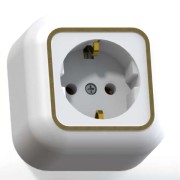 Розетка 1-м ОП Валентина РА16-638 16А IP20 с заземл. бел./зол. Кунцево 7641 Розетка 1-м ОП Валентина РА16-638 16А IP20 с заземл. бел./зол. Кунцево 7641