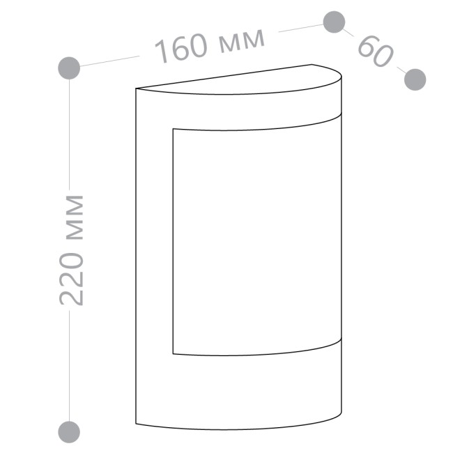 Светильник НБУ-60w Е27 IP54 серый