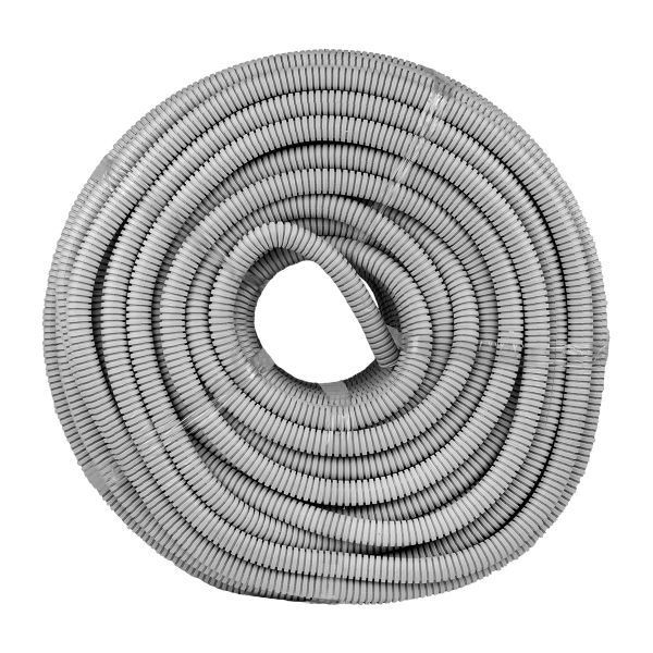 Труба гофрированная ПВХ d25мм с протяжкой сер. (уп.50м) Plast PROxima EKF tg-z-25 Труба гофрированная ПВХ d25мм с протяжкой сер. (уп.50м) Plast PROxima EKF tg-z-25