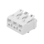 Клемма пружинная соединительная КСП 3-полюсная с монтажными ножками (100 шт./уп.) REXANT Клемма пружинная соединительная КСП 3-полюсная с монтажными ножками (100 шт./уп.) REXANT