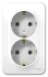 Розетка 2-м ОП Blanca 16А IP20 250В с заземл. без защ. шторок с изолир. пластиной бел. SE BLNRA010211 Розетка 2-м ОП Blanca 16А IP20 250В с заземл. без защ. шторок с изолир. пластиной бел. SE BLNRA010211