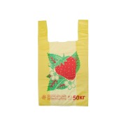 Пакет майка ПНД 30+15*55, 22мкм "Ягоды" (100шт./уп) 