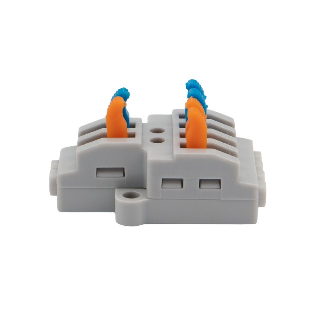 Клемма СМК 2х2 проходная разветвительная 2 полюса, с монтажной площадкой (1 ввод, 2 вывода на полюс) (50 шт./уп.) REXANT Клемма СМК 2х2 проходная разветвительная 2 полюса, с монтажной площадкой (1 ввод, 2 вывода на полюс) (50 шт./уп.) REXANT