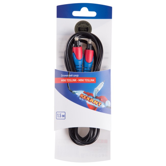 Шнур оптический Toslink 1,5м REXANT