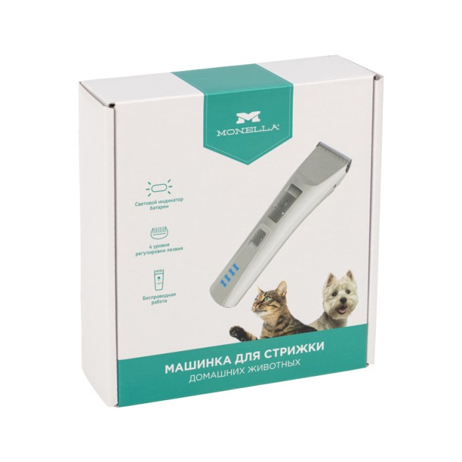 Машинка для стрижки домашних животных со светодиодным индикатором 3,7 В