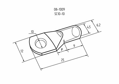 Наконечник кольцевой REXANT НК, ø10 мм, 10 мм², ТМЛ (DIN) 10-10
