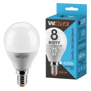 Светодиодная лампа WOLTA LX 30W45GL8E14 8Вт 6500K Е14 Светодиодная лампа WOLTA LX 30W45GL8E14 8Вт 6500K Е14