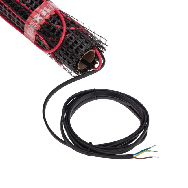 Теплый пол, нагревательный мат PRO RNX-1-220 1м², 0,5х2,0м, 220Вт двухжильный, с экраном REXANT Теплый пол, нагревательный мат PRO RNX-1-220 1м², 0,5х2,0м, 220Вт двухжильный, с экраном REXANT