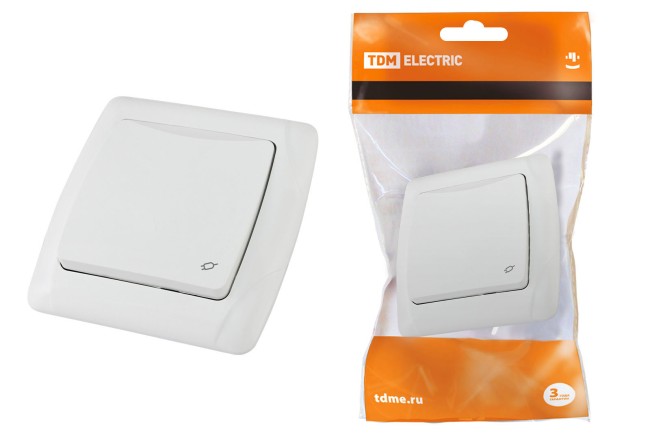 Розетка с крышкой 2П+З 16А 250В IP44 белая "Онега" TDM Розетка с крышкой 2П+З 16А 250В IP44 белая "Онега" TDM