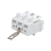 Клемма пружинная соединительная КСП 3-полюсная с заземлением и с монтажными ножками (100 шт./уп.) REXANT Клемма пружинная соединительная КСП 3-полюсная с заземлением и с монтажными ножками (100 шт./уп.) REXANT