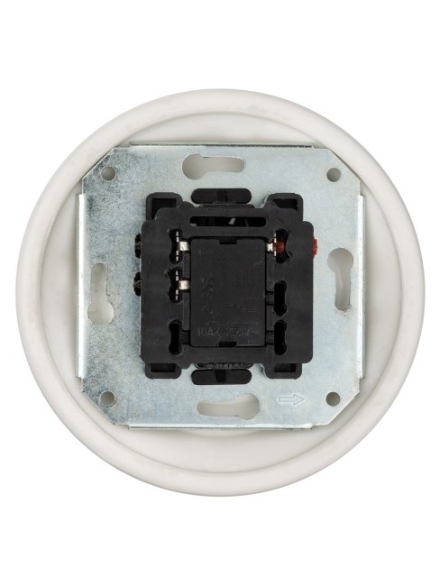 Выключатель скрытой установки фарфоровый поворотный с ручкой (бантик) 10А белый «Болонь» TDM Выключатель скрытой установки фарфоровый поворотный с ручкой (бантик) 10А белый «Болонь» TDM