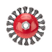 Щетка коническая для УШМ, крученая стальная проволока, 115мм, М14 KRANZ Щетка коническая для УШМ, крученая стальная проволока, 115мм, М14 KRANZ