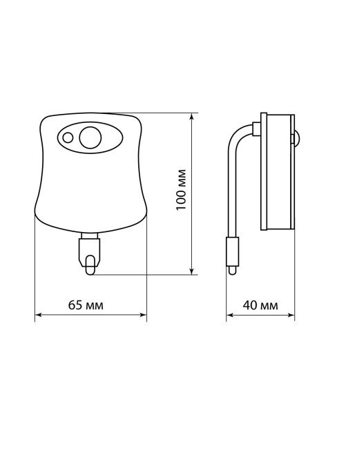 Ночник "Уют" 0,5 Вт, RGB, дат. движ., 3хААА, TDM