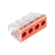 Экспресс-клемма СМК 773-174 с пастой, 4-проводная 0,75-6 мм² (50 шт/уп) REXANT Экспресс-клемма СМК 773-174 с пастой, 4-проводная 0,75-6 мм² (50 шт/уп) REXANT