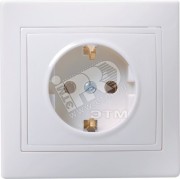 КВАРТА Розетка с заземлением без шторок белая в сборе КВАРТА Розетка с заземлением без шторок белая в сборе