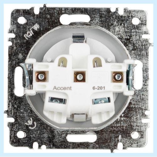 Розетка 1-м СП Accent 6-201-01 16А IP20 250В 2Р AL/CU бел. Intro Б0063653 Розетка 1-м СП Accent 6-201-01 16А IP20 250В 2Р AL/CU бел. Intro Б0063653