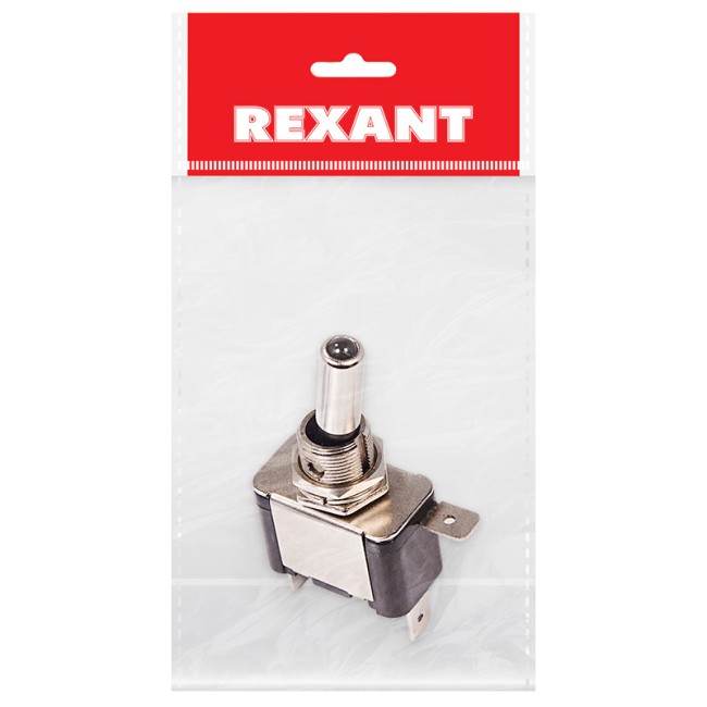 Тумблер 12V 20А (3c) ON-OFF однополюсный  с синей LED подсветкой  (ASW-07D)  REXANT Индивидуальная упаковка 1 шт