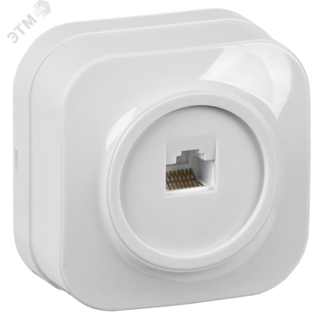 GLORY Розетка одноместная наружная компьютерная белая GLORY Розетка одноместная наружная компьютерная белая