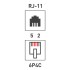 Переходник телефонный, штекер 6Р4С (RJ-11) -2 гнезда 6Р4С (RJ-11) REXANT 