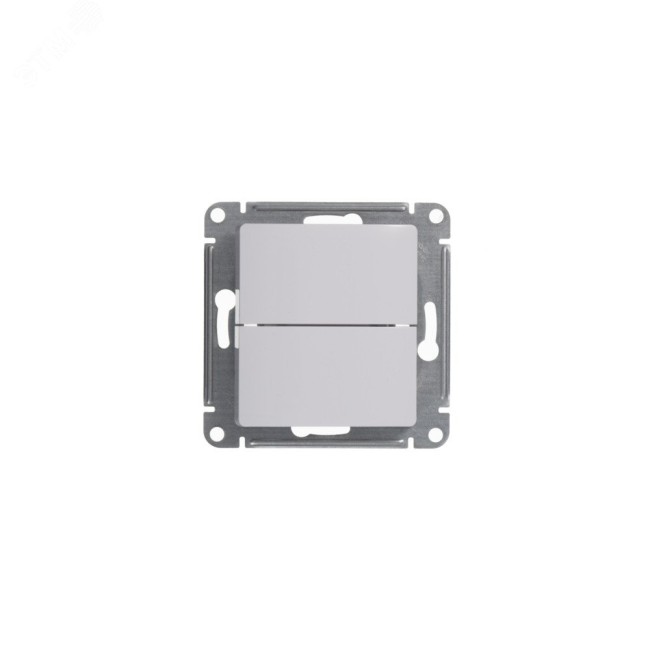 GLOSSA Выключатель двухклавишный в рамку белый сх.5 GLOSSA Выключатель двухклавишный в рамку белый сх.5