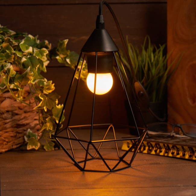 Лампа шар e27 5 LED Ø45мм - желтая