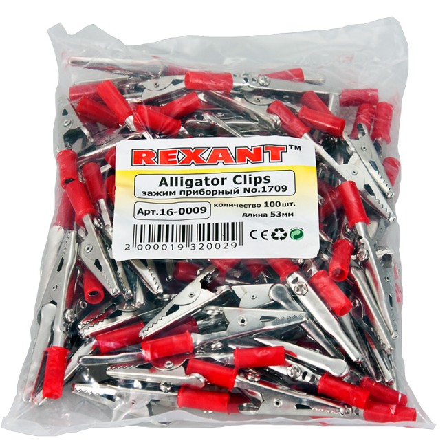 Зажим «крокодил» 15 А 53 мм REXANT Зажим «крокодил» 15 А 53 мм REXANT