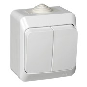 Выключатель 2-кл. ОП Этюд 10А IP44 10AX бел. SE BA10-042B Выключатель 2-кл. ОП Этюд 10А IP44 10AX бел. SE BA10-042B