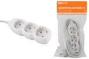 Удлинитель бытовой У03 3 гнезда, 1,5метра, с заземлением, ПВС 3х1мм2 16А/250В TDM Удлинитель бытовой У03 3 гнезда, 1,5метра, с заземлением, ПВС 3х1мм2 16А/250В TDM