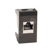 Розетка RJ-45 категория 5E Viva 1 модуль черная